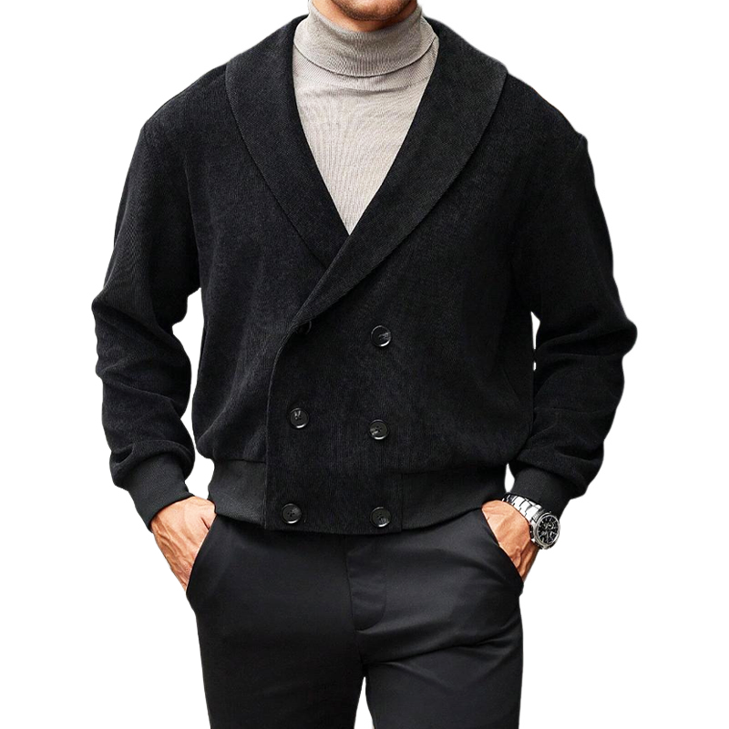 Canuck™| Vintage Lapel Corduroy Double-breasted Short Jacket