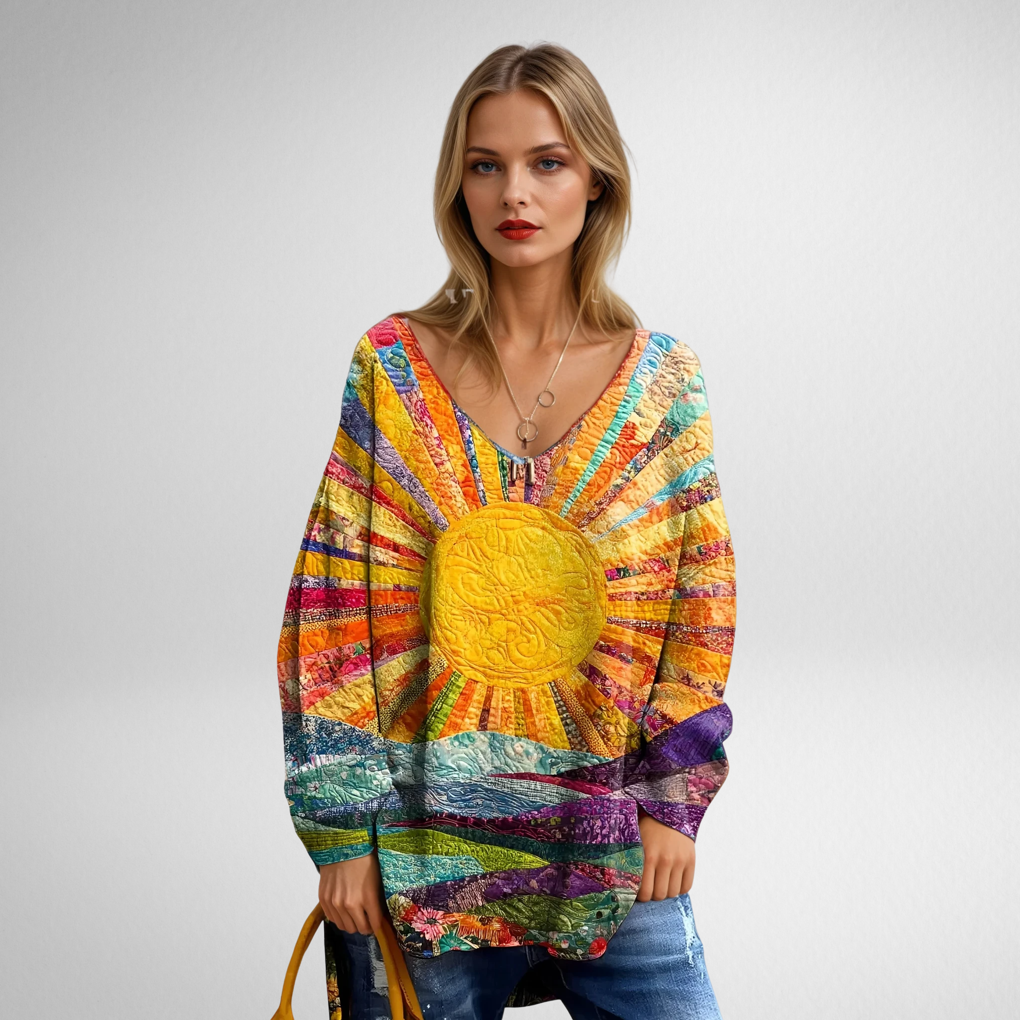 Canuck™| Ashling Elegant Colorful Blouse