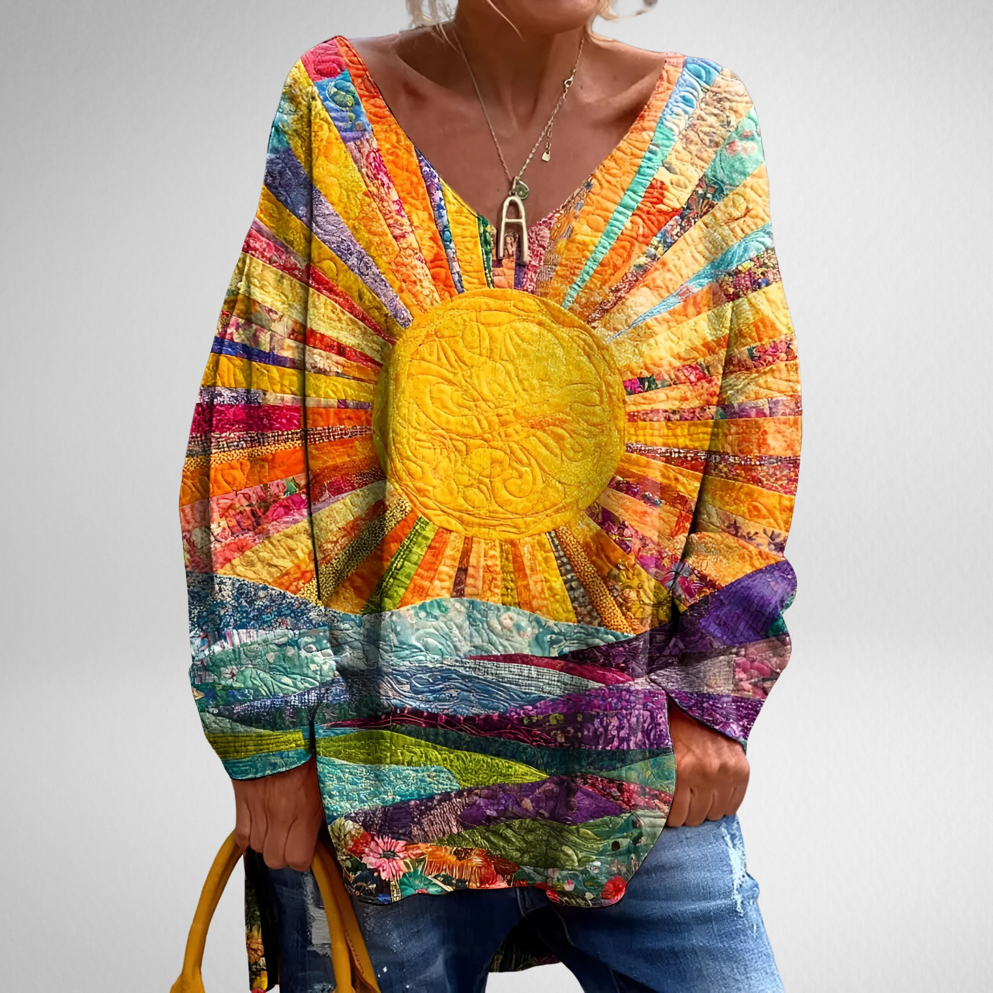 Canuck™| Ashling Elegant Colorful Blouse