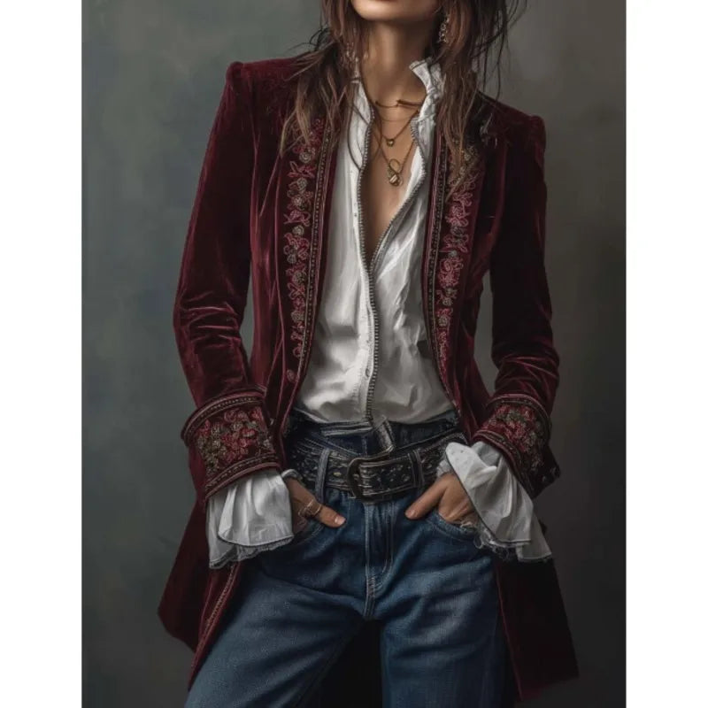 Canuck™| Velvet Royal Emblem Coat