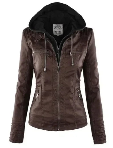 Canuck™| Classic Leather Hooded Jacket