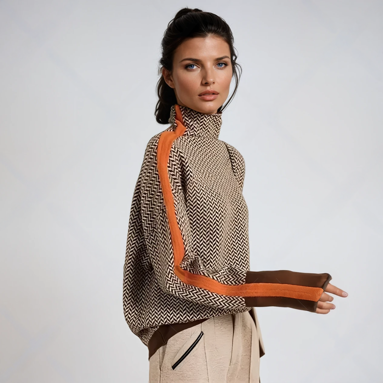 Canuck™| Clara – Striped Turtleneck Sweater