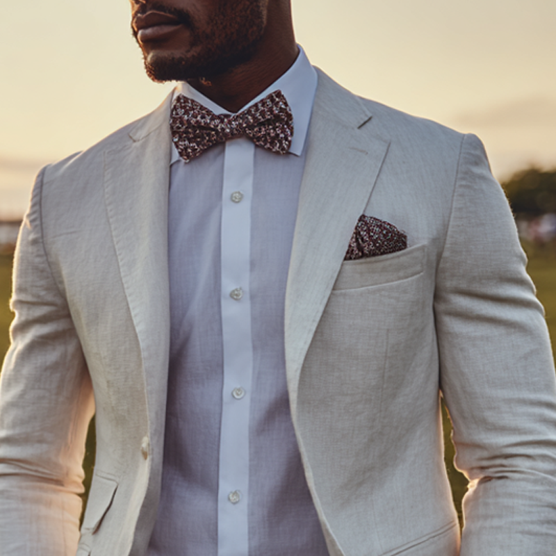 Canuck™| Solid Color Cotton And Linen Business Wedding Blazer