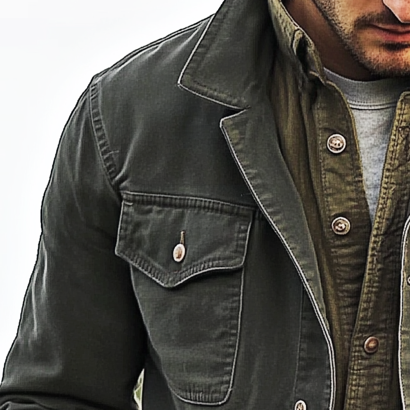Canuck™| Vintage Faded Button-Down Denim Jacket