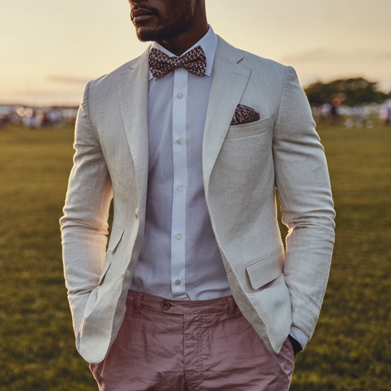 Canuck™| Solid Color Cotton And Linen Business Wedding Blazer