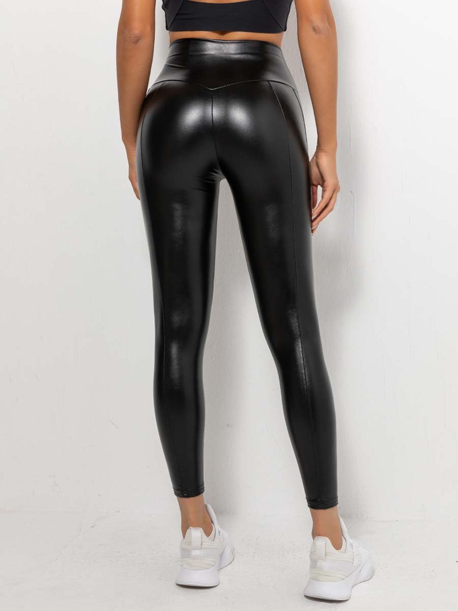 Canuck™| High Waist High Elastic Leather Pants