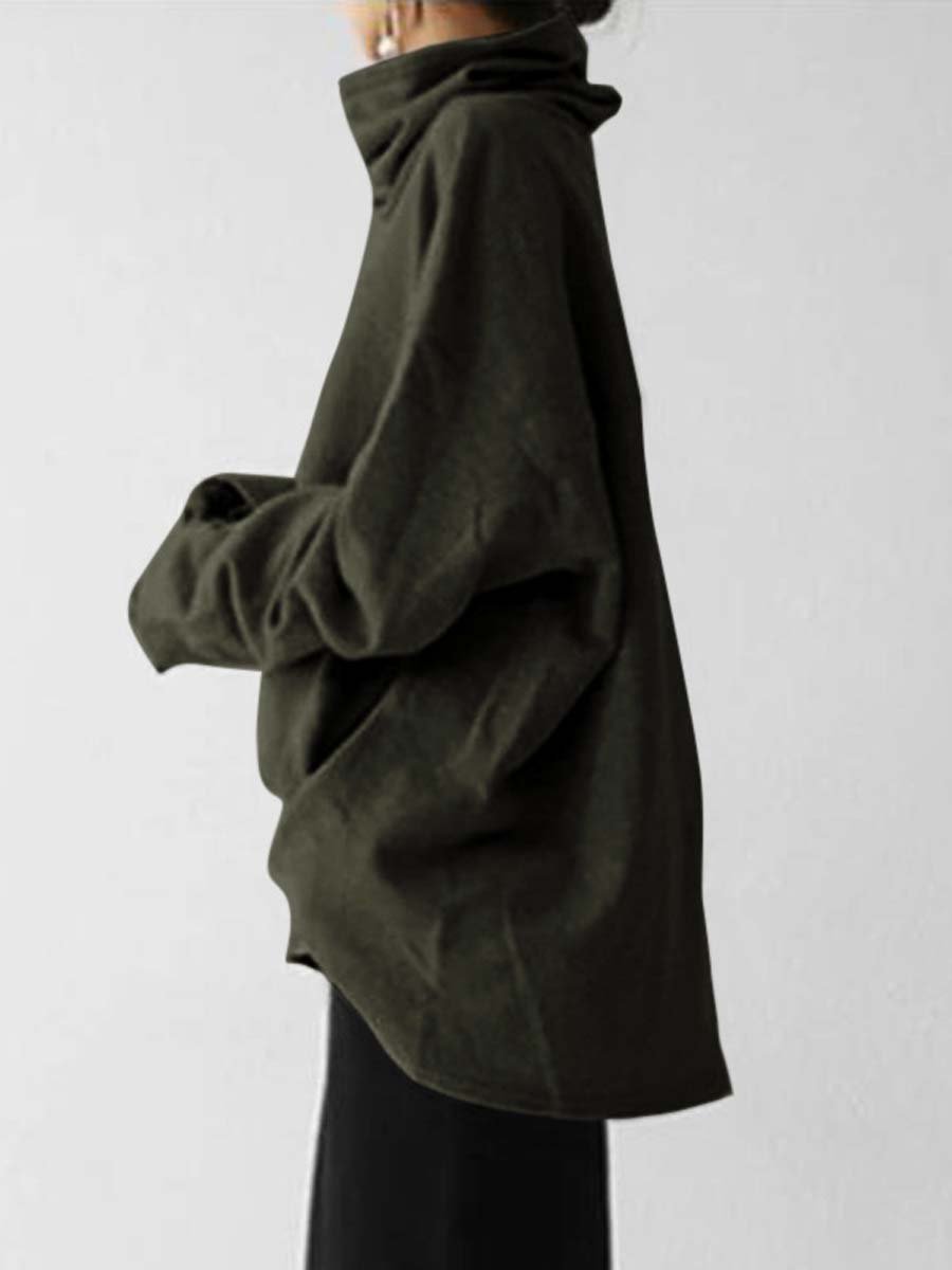 Canuck™| Oversize Casual Long-sleeved Turtleneck Sweatshirt