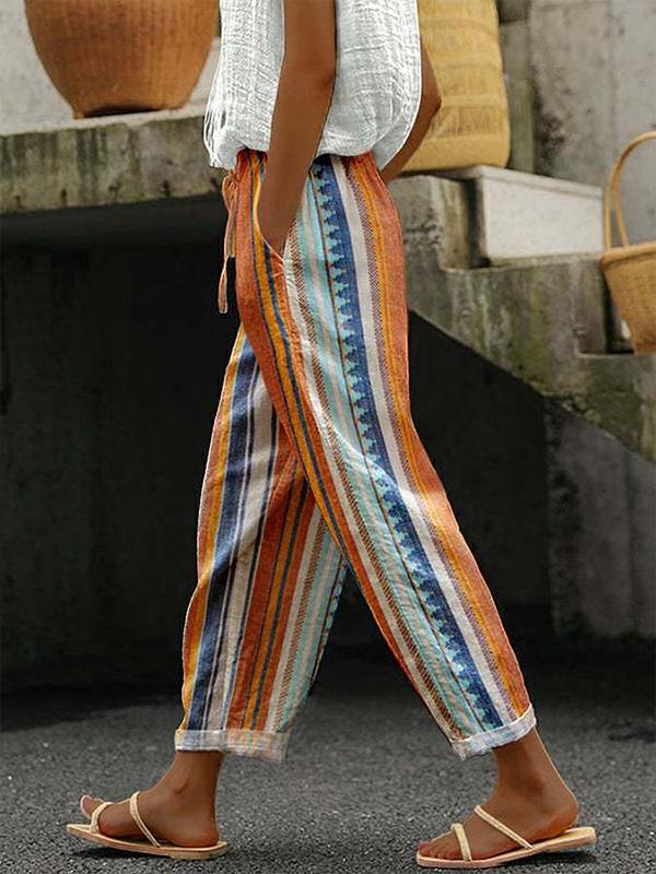 Canuck™| Cotton and Linen All-match Printed Casual Pants