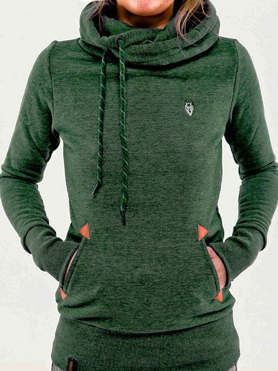 Canuck™| Fashion Hooded Long Sleeve Pocket Embroidery Hooded Fleece Sweatshirt