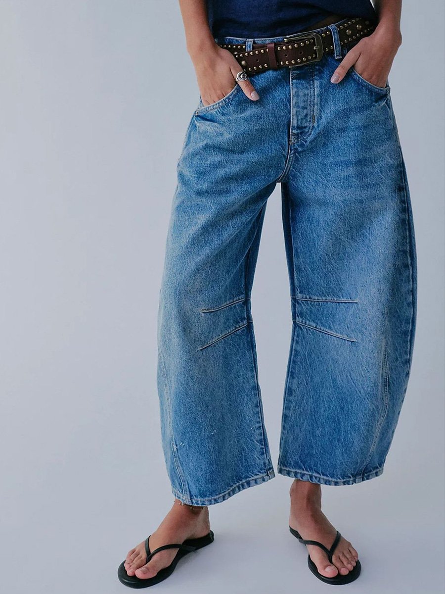 Canuck™| Casual Loose Mid-Rise Tube Jeans