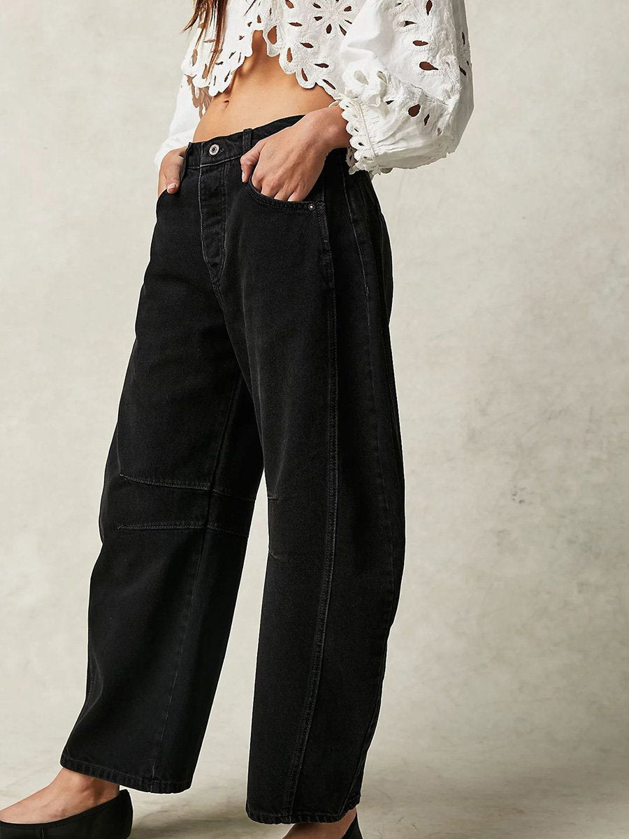 Canuck™| Casual Loose Mid-Rise Tube Jeans