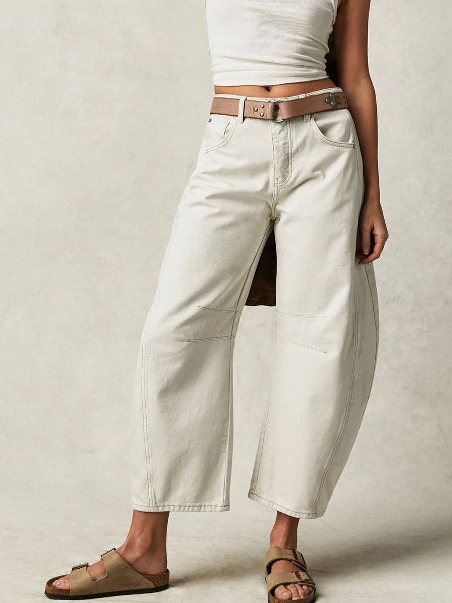 Canuck™| Casual Loose Mid-Rise Tube Jeans