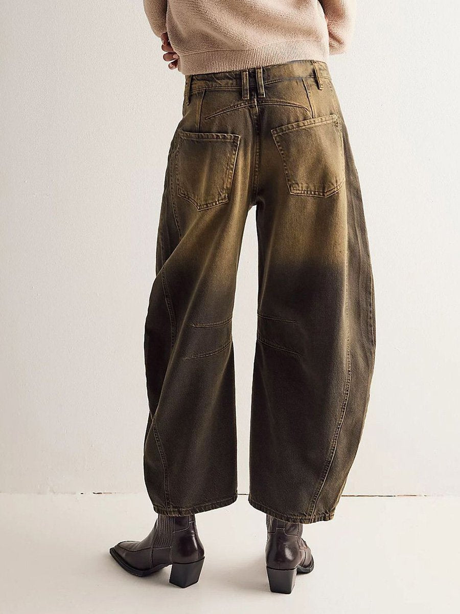 Canuck™| Casual Loose Mid-Rise Tube Jeans