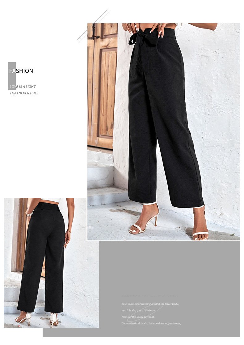 Canuck™| Belted Commuting High-waisted Wide-leg Pants for The Workplace 53110366