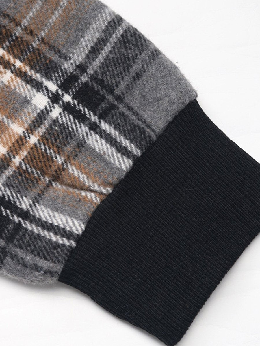 Canuck™| Vintage Lace Trim Plaid Patchwork Sweatshirt