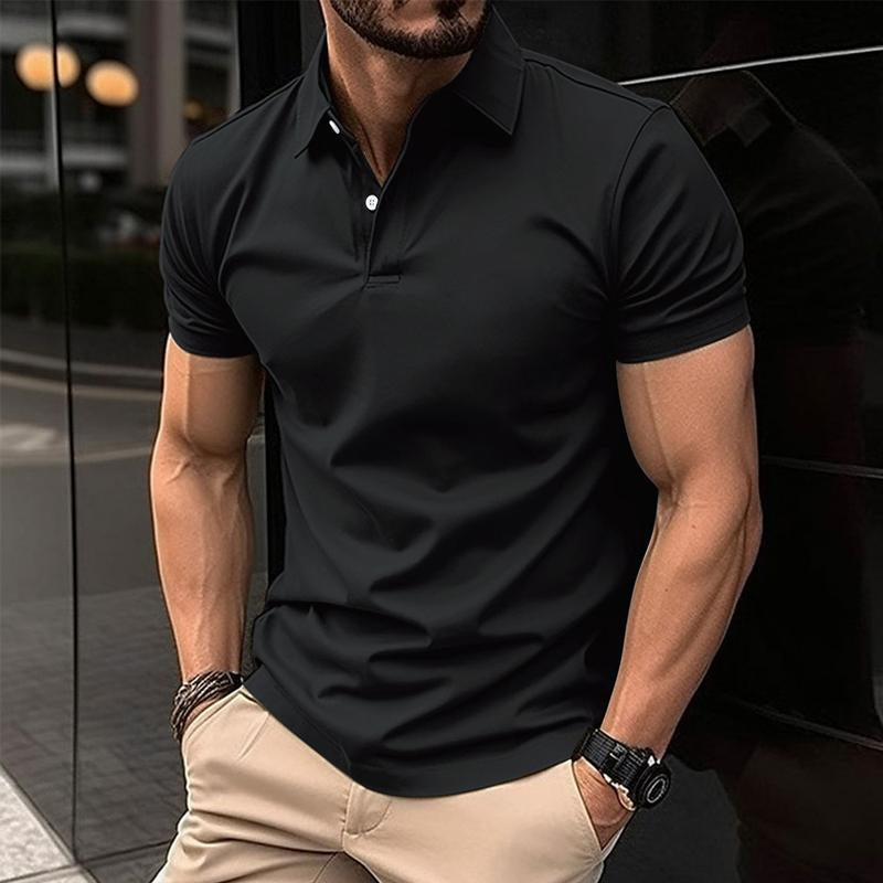 Canuck™| Casual Solid Color Short Sleeved Polo Shirt