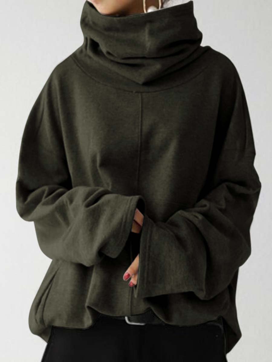 Canuck™| Oversize Casual Long-sleeved Turtleneck Sweatshirt