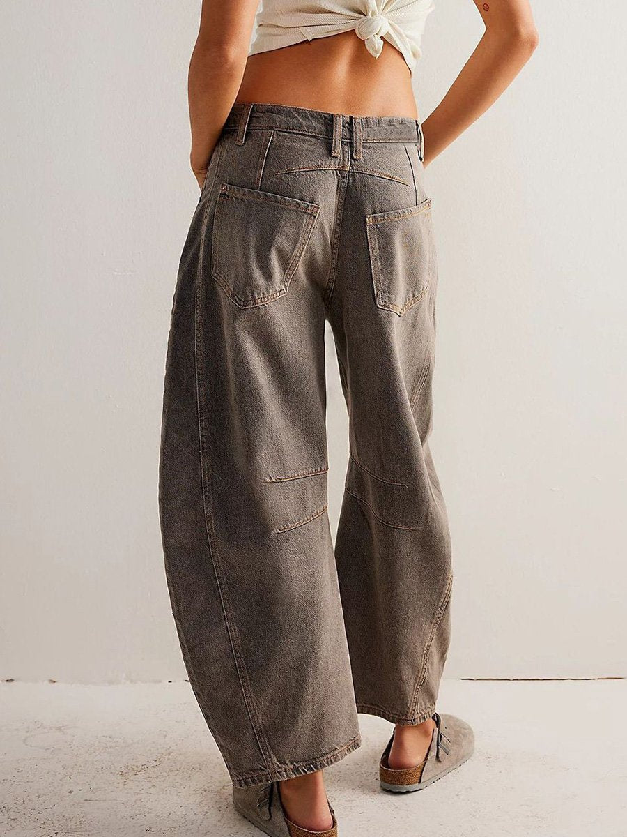 Canuck™| Casual Loose Mid-Rise Tube Jeans