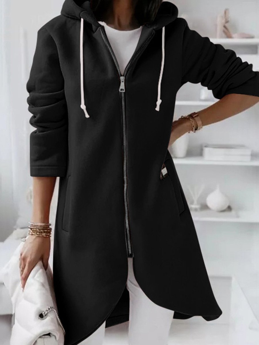 Canuck™| Fashionable Zipper Hooded Long Fleece Sweatshirt