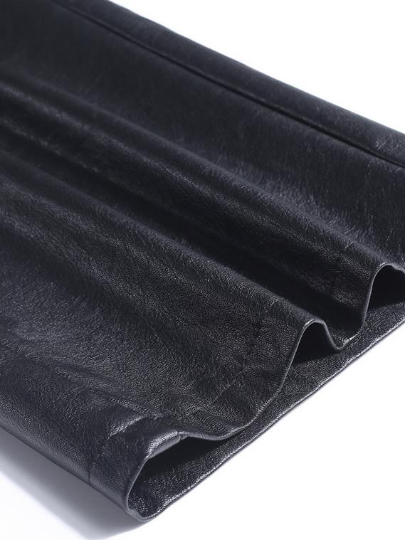 Canuck™| Chic High-waisted Wide-leg PU leather Cropped Pants