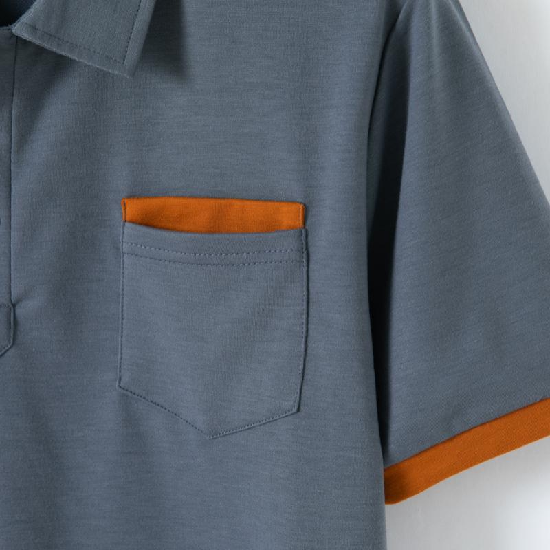 Canuck™| Colorblock Chest Pocket Lapel Cotton Blend Short Sleeve Polo Shirt